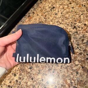 lululemon Navy Blue Clippable Card Holder